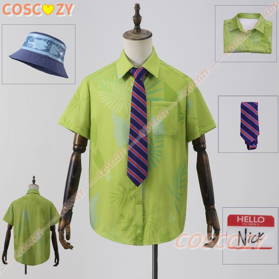 Anime Cosplay Name - 만화 닉 와일드 코스프레 그린 프린트
