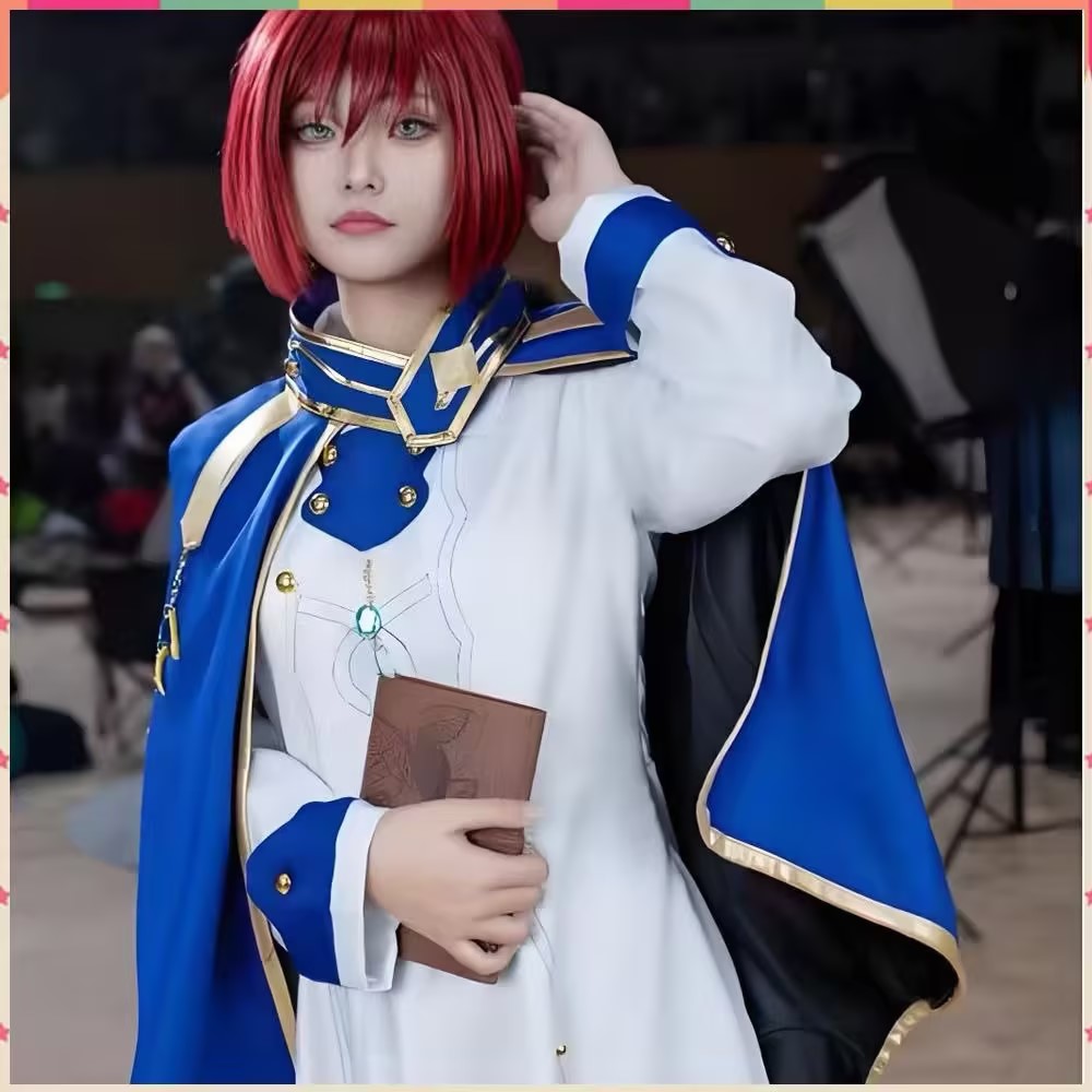 Cosplay Anime White Hair - 시라유키 코스프레 의상 애니메이션 빨간 머리의