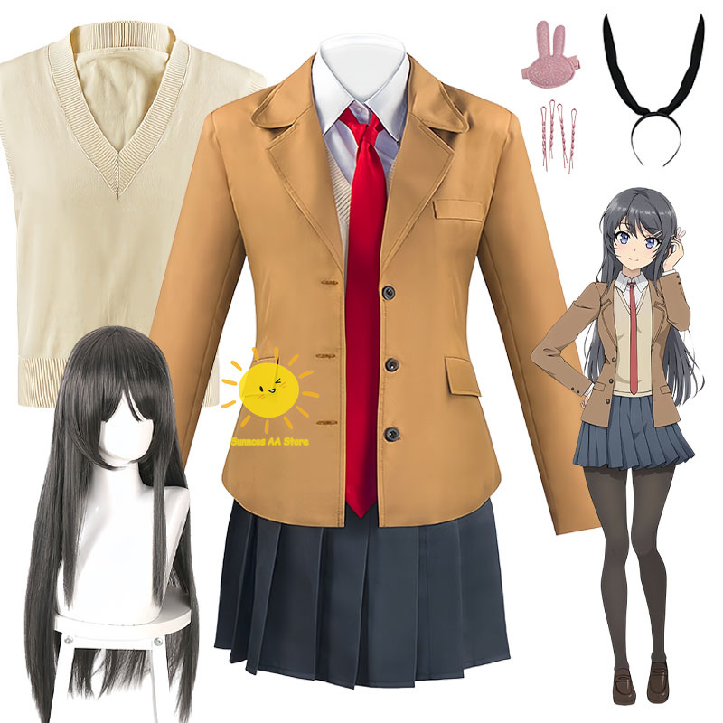 Anime Cosplay Japanese Girl - 애니메이션 사쿠라지마 마이 코스프레 라스칼은 토끼