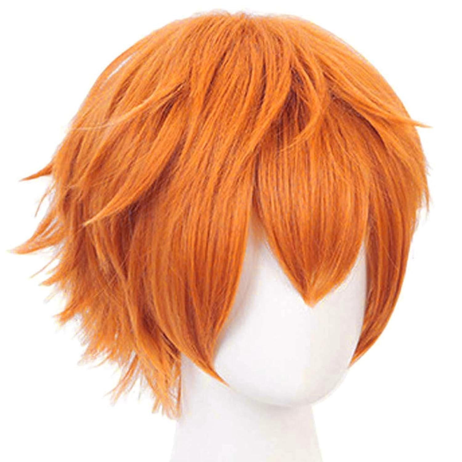 Anime Cosplay Orange Hair - 남자를위한 짧은 오렌지 가발 할로윈을위한 오렌지