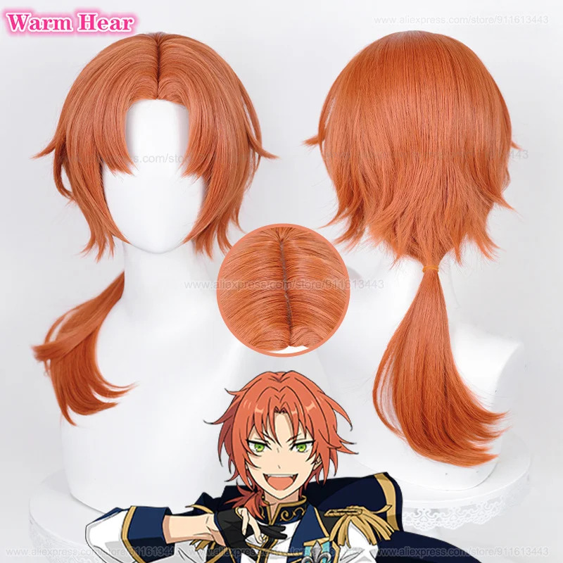 Anime Cosplay Orange Hair - 애니메이션 ES 앙상블 스타 츠키나가 레오
