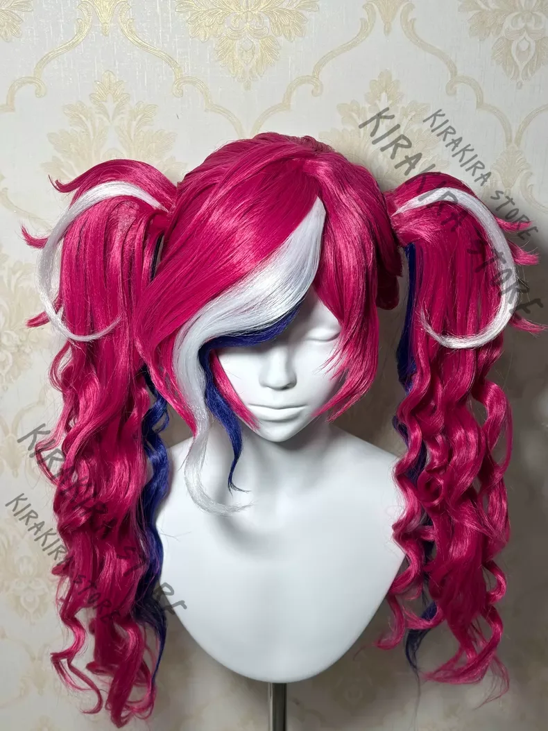 Cosplay Anime Expo - Hazbin Hotel Velvette 스타일링 헤어피스 Periwig