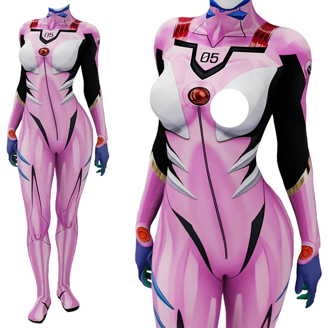 Anime Cosplay Girl - 애니메이션 EVA 05 마키나미 코스프레 의상