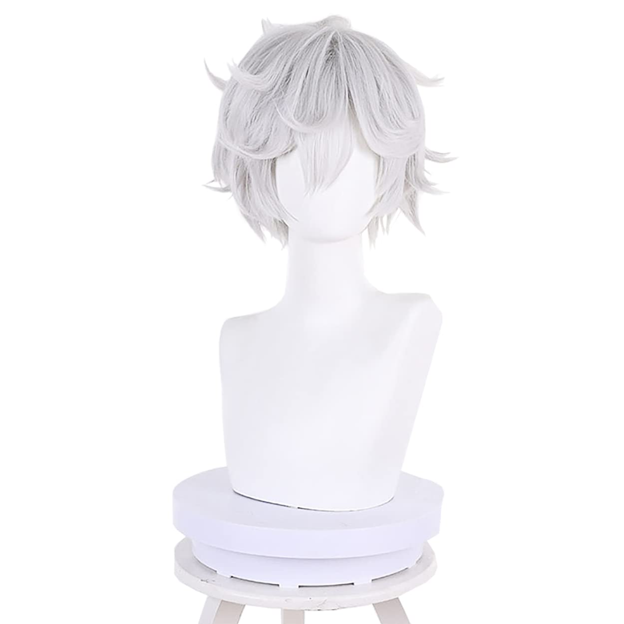 Cosplay Anime White Hair - 가비마루 코스프레 가발, 애니메이션 지고쿠라쿠, 그레이