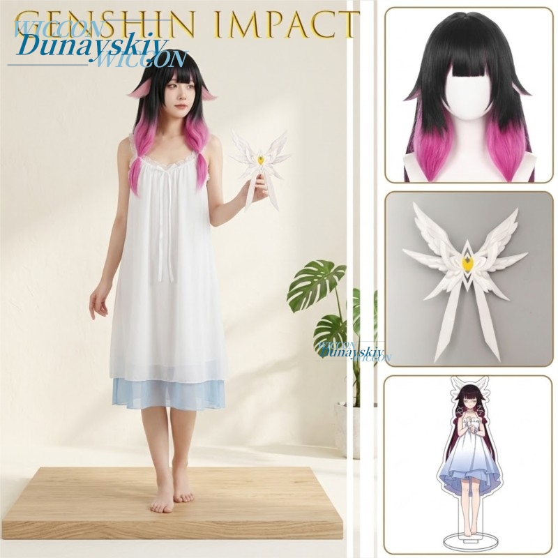 Anime Cosplay Eyes - Genshin Impact Columbina Damselette Loungewear 코스프레