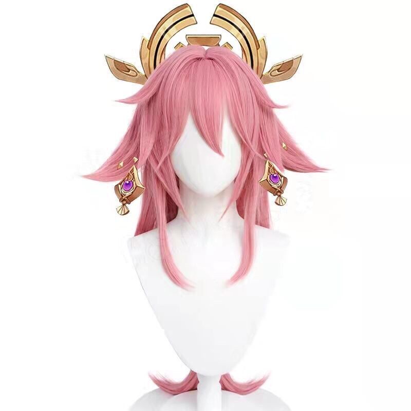 Anime Cosplay Realistic - Genshin Impact Yae Miko 코스프레 가발