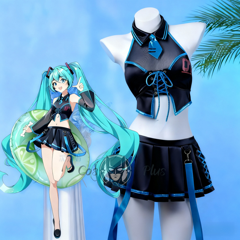 Anime Cosplay Girl - 애니메이션 게임 미쿠 섹시 수트 코스프레