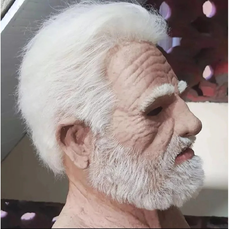 할로윈 흰 머리 할아버지 노인 머리 파티 공포 소품 마 - Cosplay Anime White Hair 리뷰 및 가격