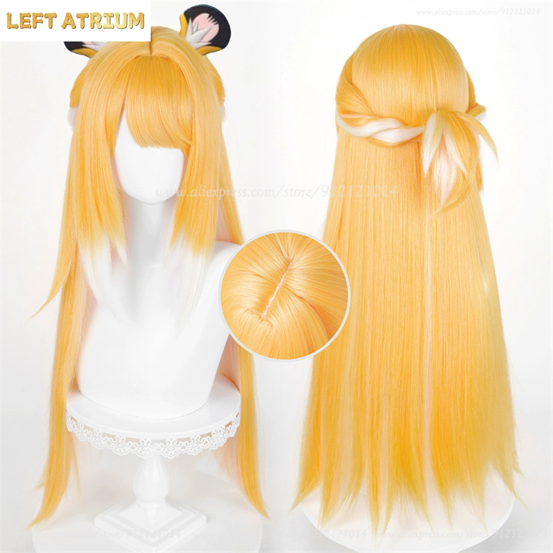 ZZZ Ju Fufu 코스프레 가발 오렌지 화이트 혼합 - Anime Cosplay Orange Hair 리뷰 및 가격