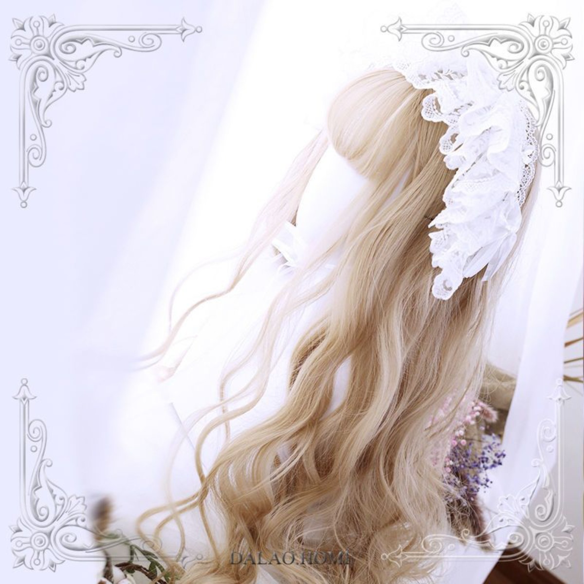 여성용 풀 헤드 가발 긴 곱슬머리 스트레이트 뱅스 로리 - Anime Cosplay Realistic 리뷰 및 가격