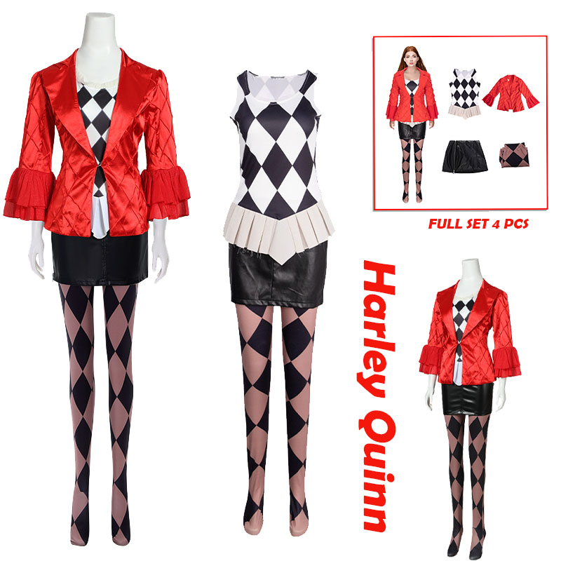 애니메이션 키딩 2 새로운 코스프레 의상 할리즈 레드  - Anime Harley Quinn Cosplay 리뷰 및 가격