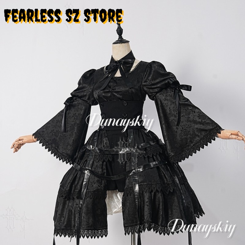 소녀 고딕 드레스 할로윈 카니발 뉴 블랙 로리타 시엘  - Anime Cosplay Japanese Girl 리뷰 및 가격