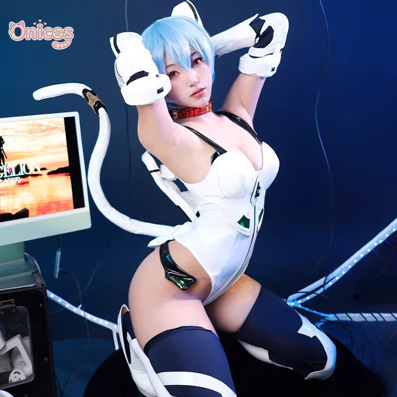 아야나미 레이 고양이 귀 애니메이션 코스프레 의상 섹시 - Anime Cosplay Girl 리뷰 및 가격