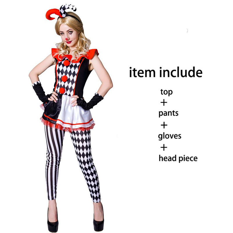 여성용 할리 할리 광대 몬스터 코스튬, 할로윈 조커 퀸 - Anime Harley Quinn Cosplay 리뷰 및 가격