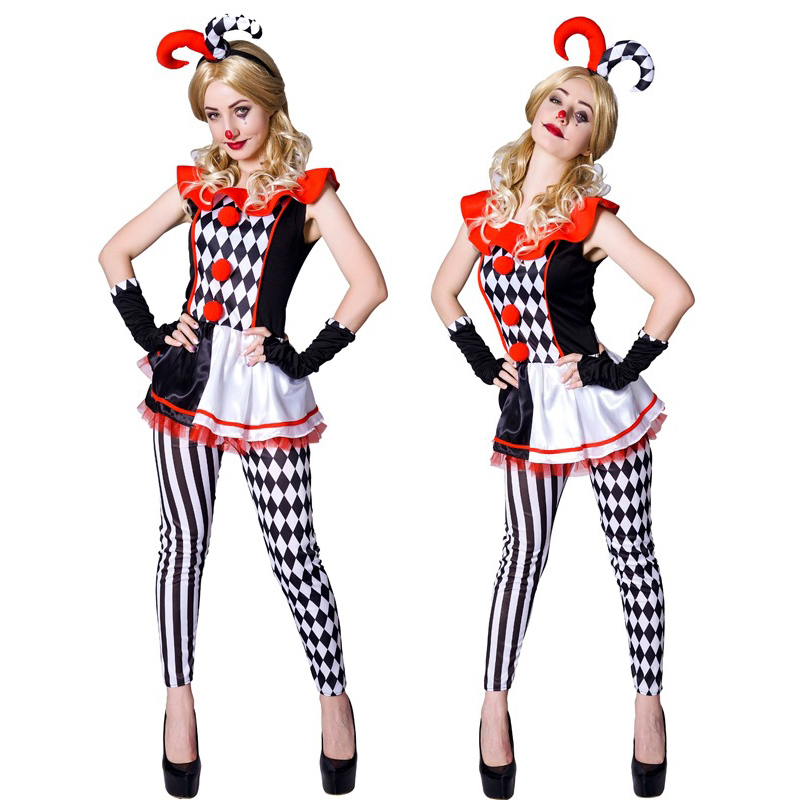 여성용 할리 할리 광대 몬스터 코스튬, 할로윈 조커 퀸 - Anime Harley Quinn Cosplay 리뷰 및 가격