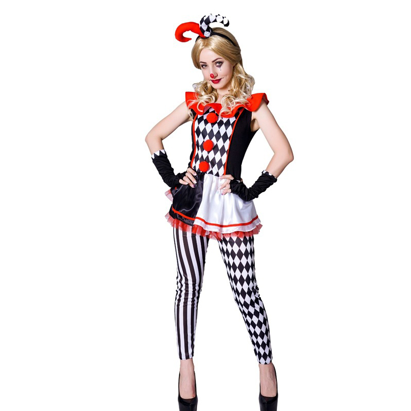 여성용 할리 할리 광대 몬스터 코스튬, 할로윈 조커 퀸 - Anime Harley Quinn Cosplay 리뷰 및 가격