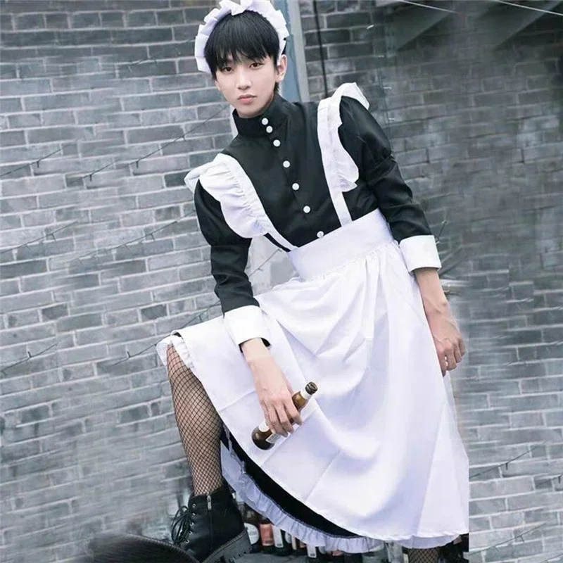 할로윈 여성 메이드 복장 롱 드레스 앞치마 드레스 로리 - Anime Cosplay Cafe 리뷰 및 가격