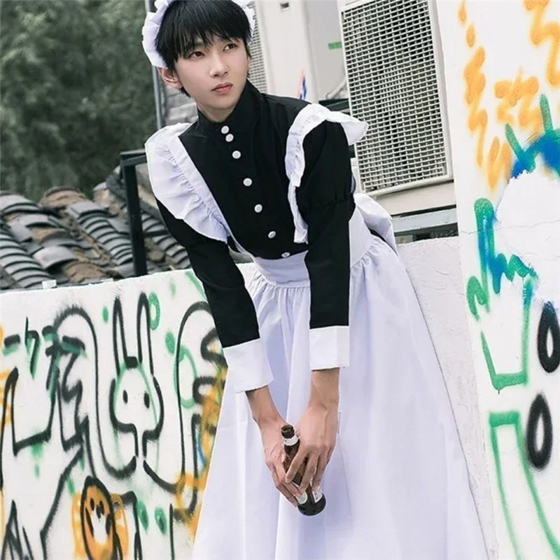 할로윈 여성 메이드 복장 롱 드레스 앞치마 드레스 로리 - Anime Cosplay Cafe 리뷰 및 가격