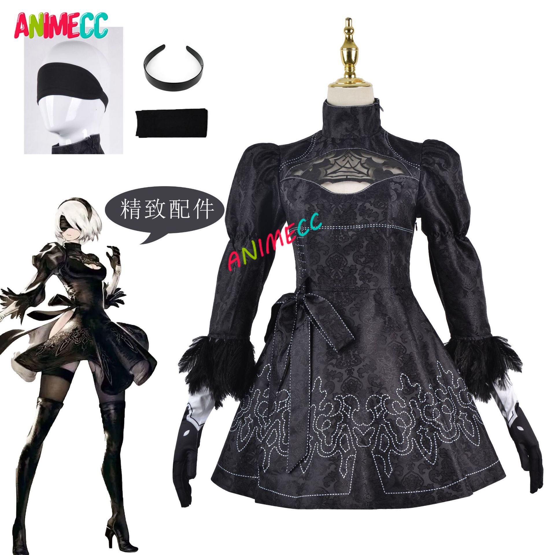 애니메이션 S-3XL 2B 니어 오토마타 코스프레 의상 - Anime Cosplay Eyes 리뷰 및 가격