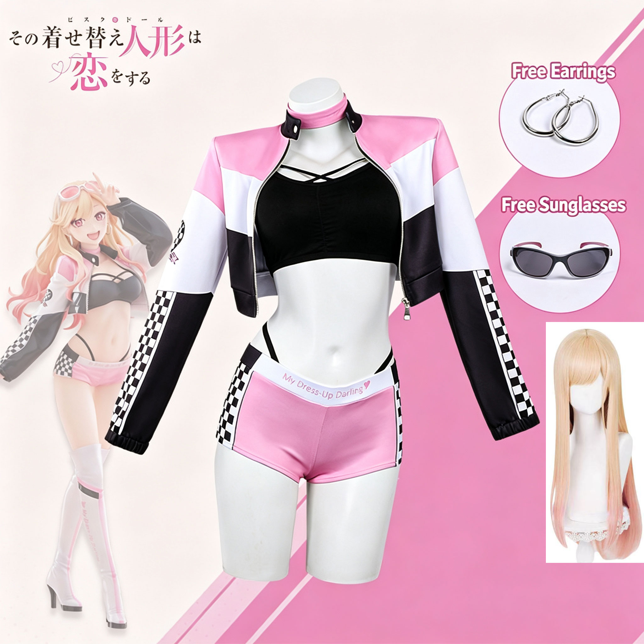 애니메이션 마이 드레스업 달링 가발 레이스 슈트 소품  - Anime Cosplay Japanese Girl 리뷰 및 가격