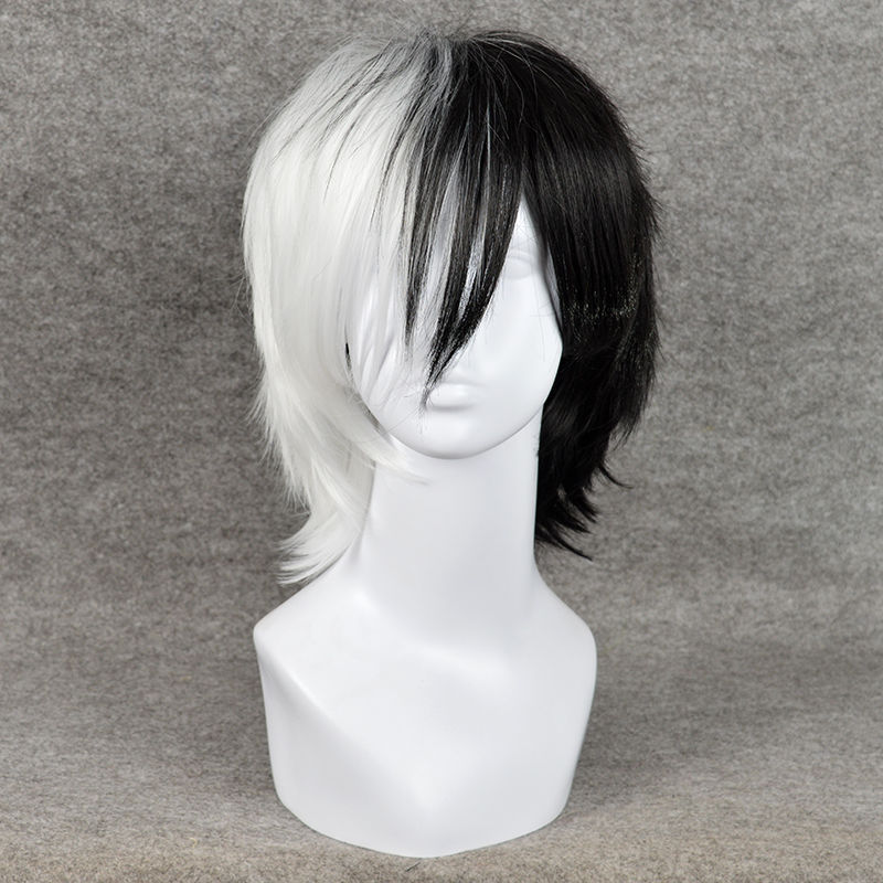 애니메이션 게임 Danganronpa 흑백 곰 가발 코 - Cosplay Anime White Hair 리뷰 및 가격