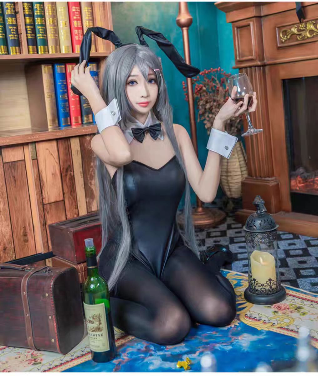 섹시한 버니걸 사쿠라지마 마이 코스프레 의상 점프수트  - Anime Cosplay Girl 리뷰 및 가격