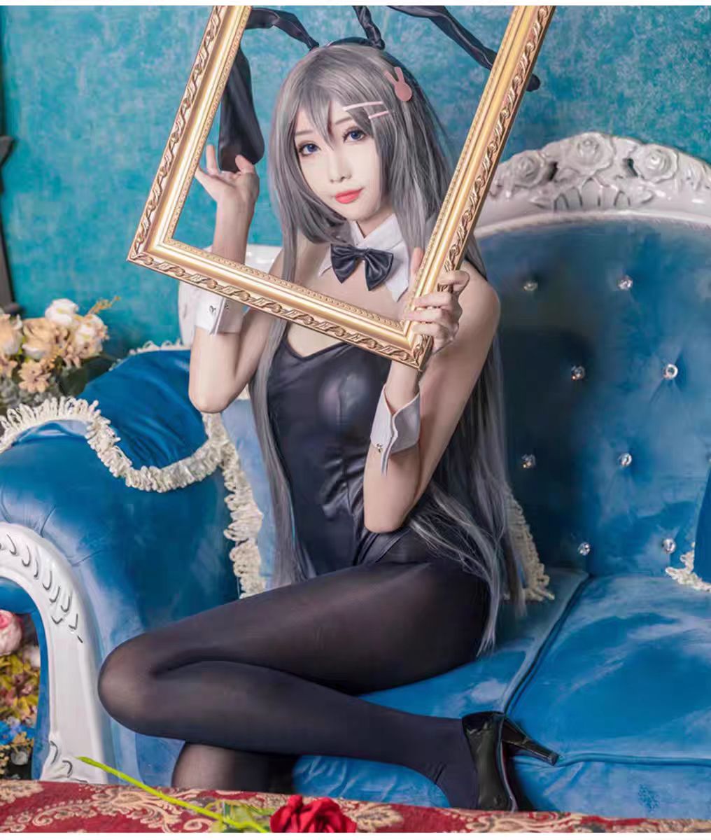 섹시한 버니걸 사쿠라지마 마이 코스프레 의상 점프수트  - Anime Cosplay Girl 리뷰 및 가격