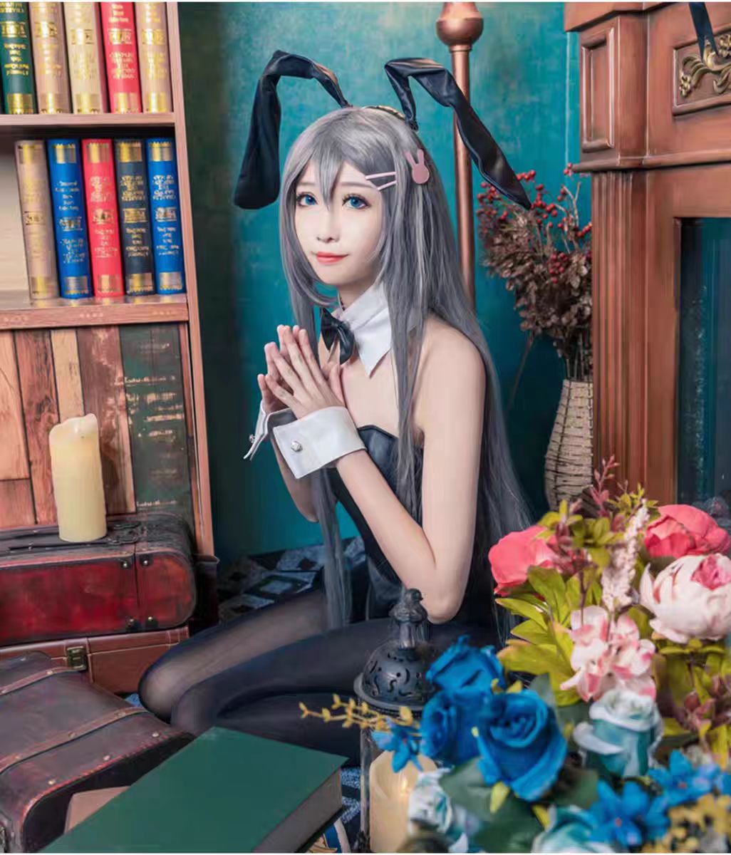 섹시한 버니걸 사쿠라지마 마이 코스프레 의상 점프수트  - Anime Cosplay Girl 리뷰 및 가격