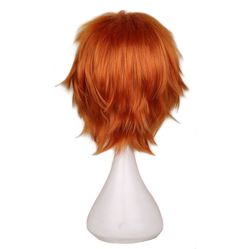 남성 여성을위한 짧은 오렌지 가발 할로윈을위한 오렌지  - Anime Cosplay Orange Hair 리뷰 및 가격