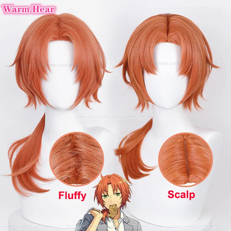 애니메이션 ES 앙상블 스타 츠키나가 레오 오렌지 롱  - Anime Cosplay Orange Hair 리뷰 및 가격