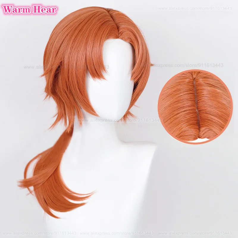 애니메이션 ES 앙상블 스타 츠키나가 레오 오렌지 롱  - Anime Cosplay Orange Hair 리뷰 및 가격