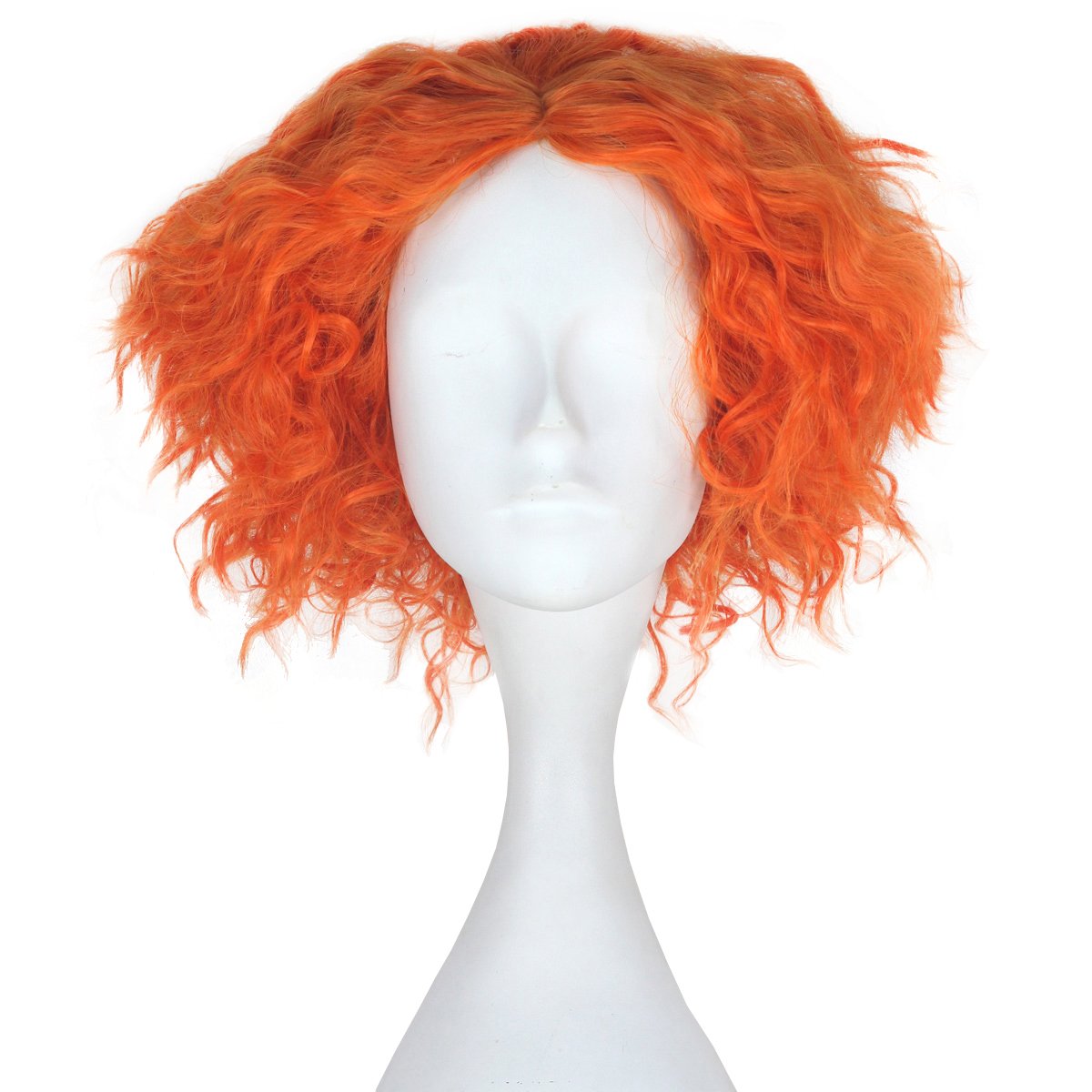 이상한 나라의 앨리스 2 매드 해터 오렌지 가발 짧은  - Anime Cosplay Orange Hair 리뷰 및 가격
