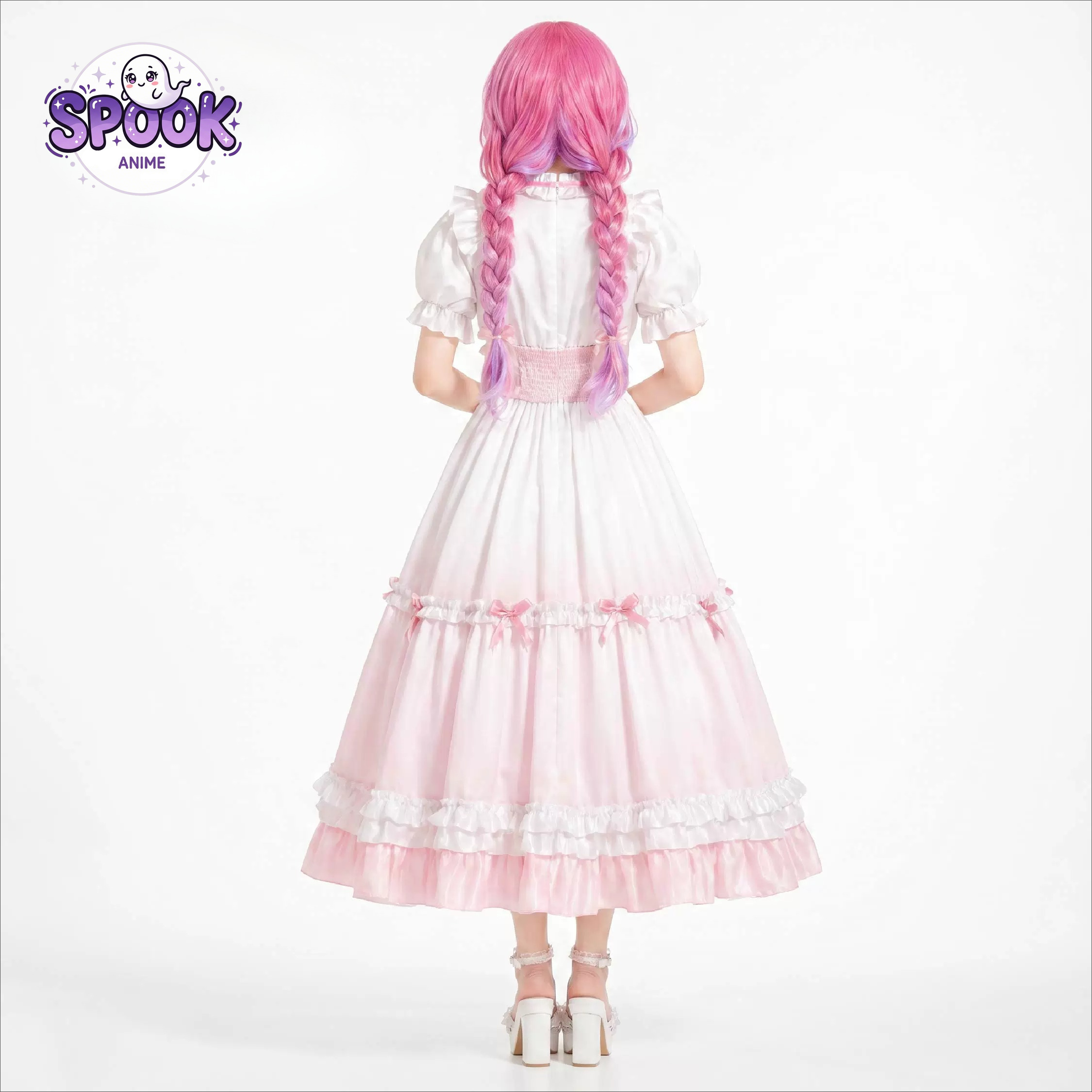화이트 드레스 Sukoya Kana 코스프레 Nijis - Anime Cosplay Cafe 리뷰 및 가격