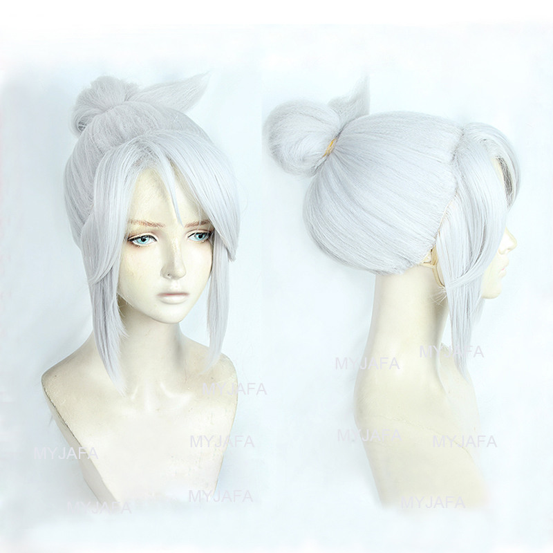 고품질 제트 코스프레 가발 게임 발로란트 제트 실버 화 - Cosplay Anime White Hair 리뷰 및 가격