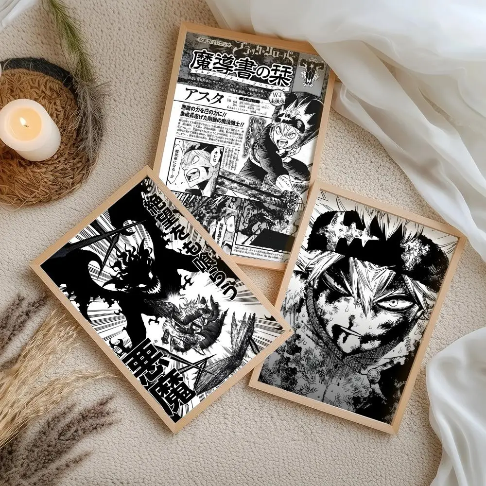 애니메이션 B-블랙 클로버 포스터 장식 벽 아트 스티커 - Black Clover Grimoire 리뷰 및 가격