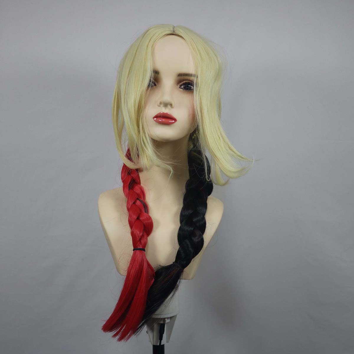 여성 퀸 코스프레 가발 할리 2 포니테일 스타일 레드  - Anime Harley Quinn Cosplay 리뷰 및 가격