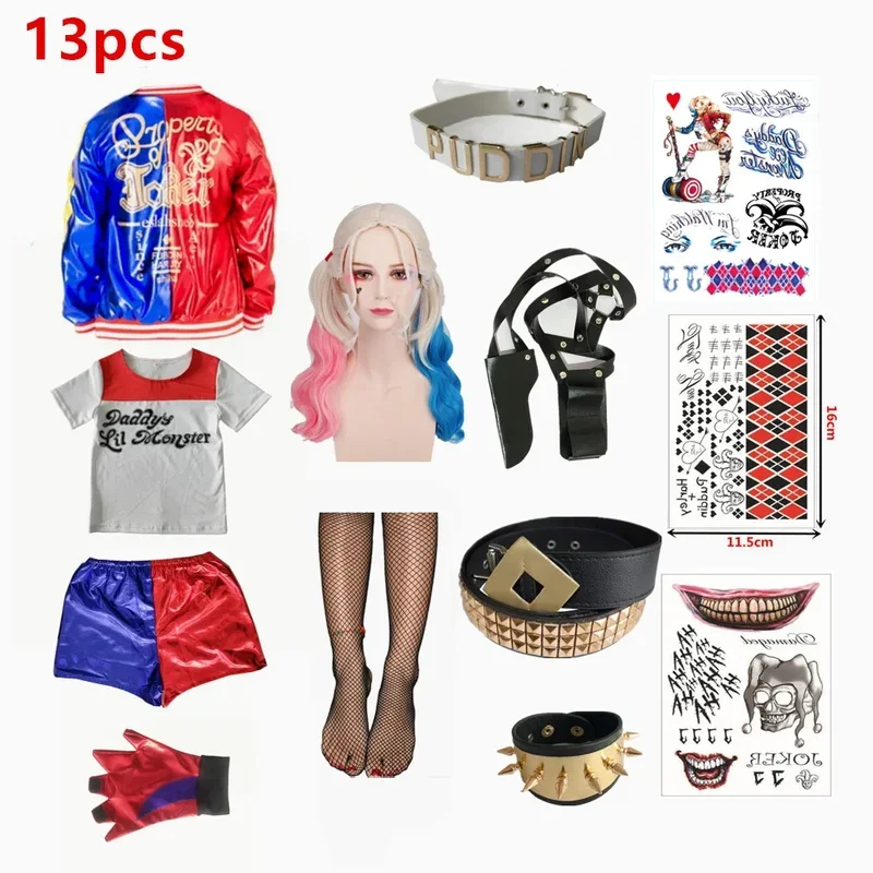 ABC123할로윈 어린이 성인 코스프레 의상 퀸 스쿼드 - Anime Harley Quinn Cosplay 리뷰 및 가격