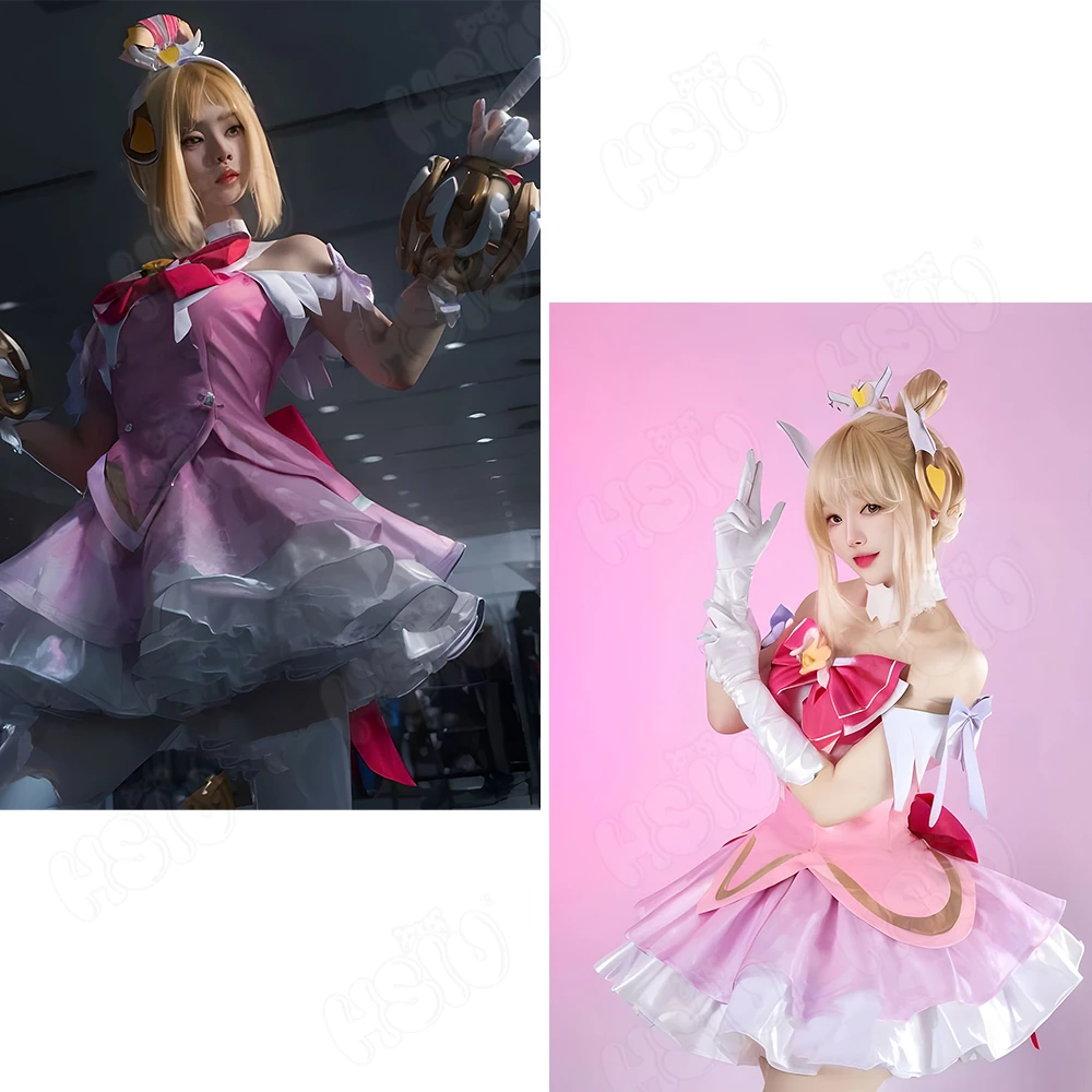 주노 코스프레 의상 가발 HSIU 금발 복숭아색 핑크색 - Anime Cosplay Girl 리뷰 및 가격