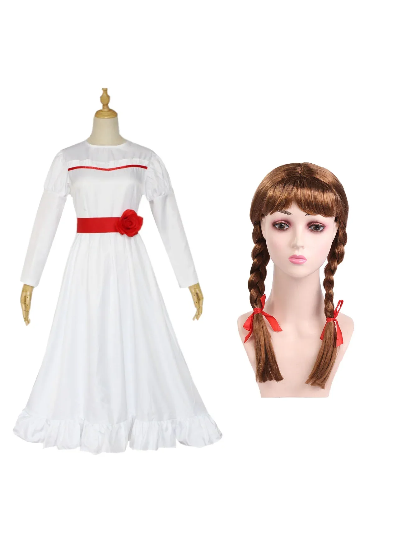 여성 빈티지 악마 공포 인형 코스프레 드레스 무서운 할 - Anime Cosplay Realistic 리뷰 및 가격