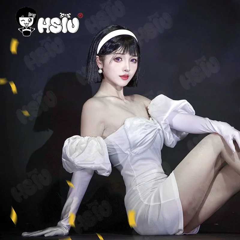 애니메이션 외계인 무대 의상 흰색 드레스 전체 짧은 검 - Cosplay Anime White Hair 리뷰 및 가격
