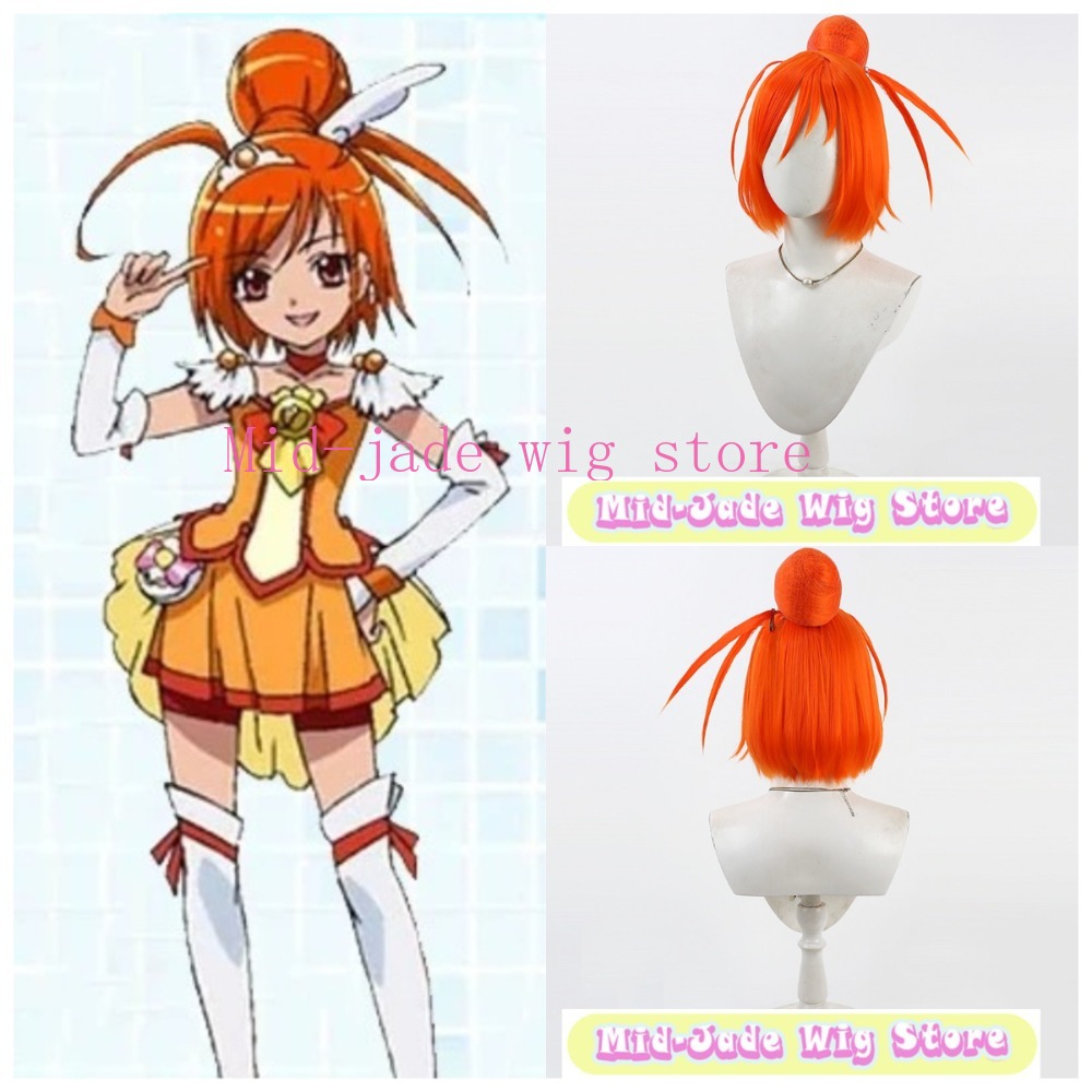 Smile PreCure 아카네 히노 코스프레 가발 내 - Cosplay Anime Expo 리뷰 및 가격