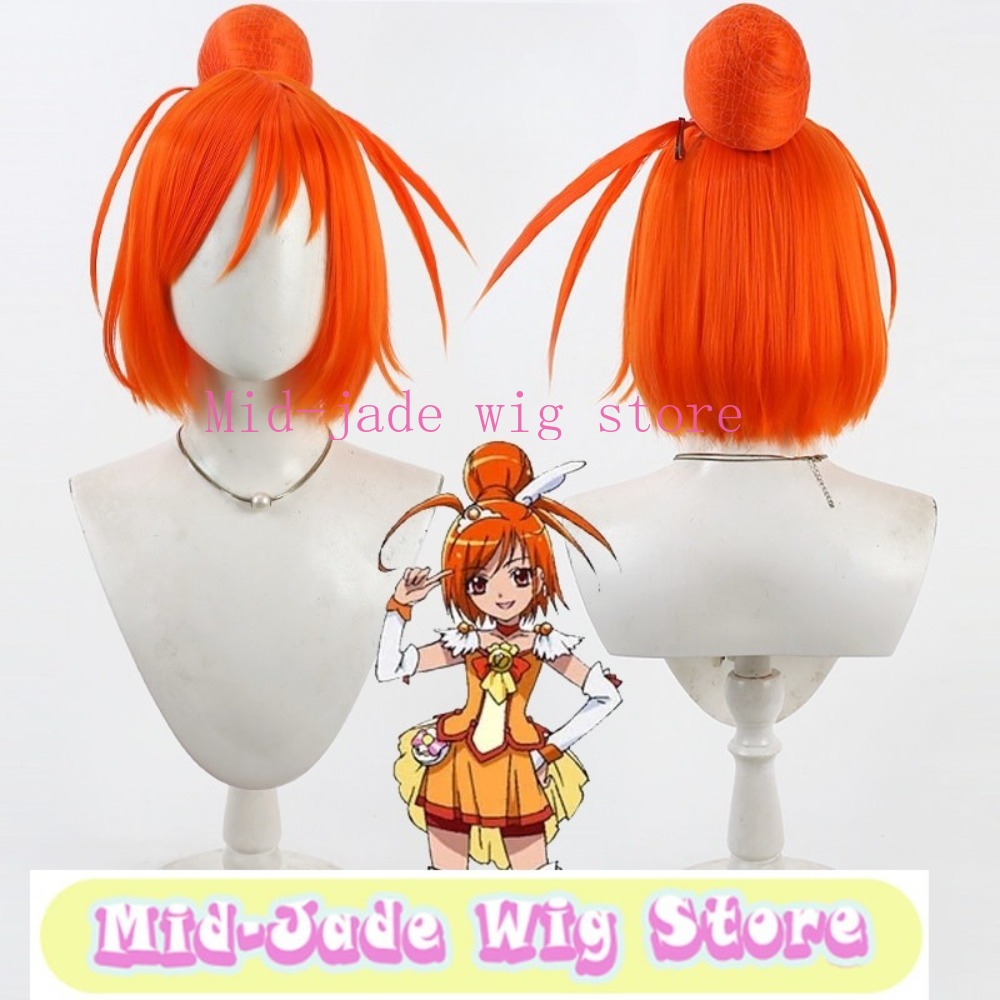 Smile PreCure 아카네 히노 코스프레 가발 내 - Cosplay Anime Expo 리뷰 및 가격