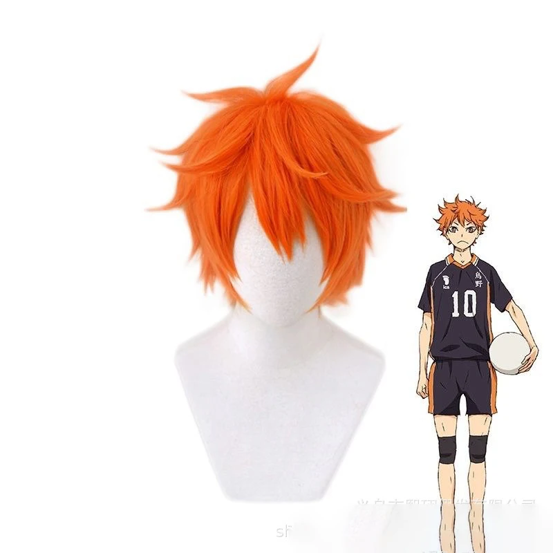 애니메이션 하이큐!! 히나타 쇼요 코스프레 가발 소년  - Anime Cosplay Orange Hair 리뷰 및 가격