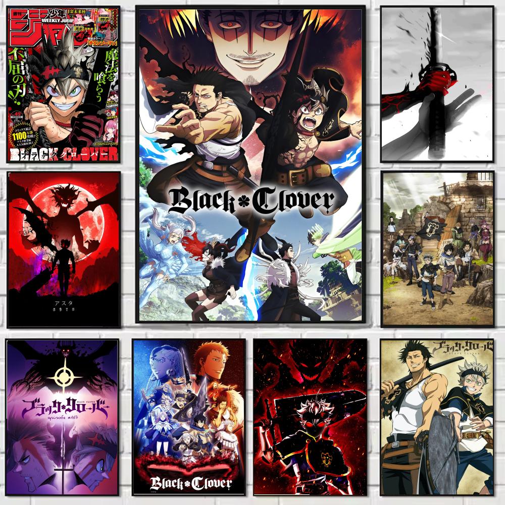 애니메이션 B-블랙 핫 클로버 포스터 HD 만화 벽 예 - Black Clover Grimoire 리뷰 및 가격