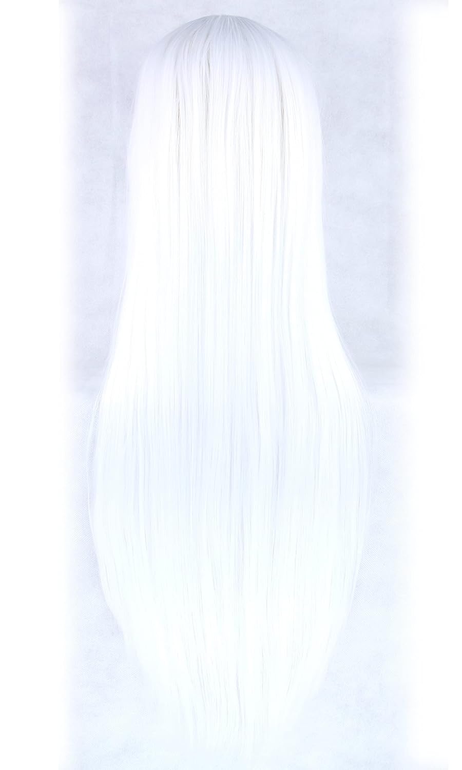 80cm 긴 직선 자연 머리 코스프레 가발과 앞머리 다 - Cosplay Anime White Hair 리뷰 및 가격